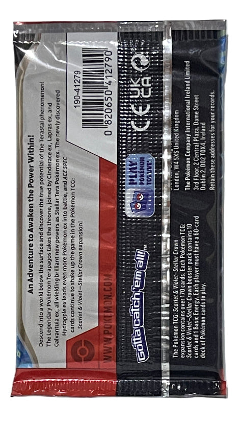 Pokemon Trading Cards Stellar Crown - Scarlet & Violet Booster Pack