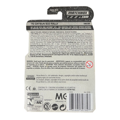 Matchbox 70 Datsun 510 Rally