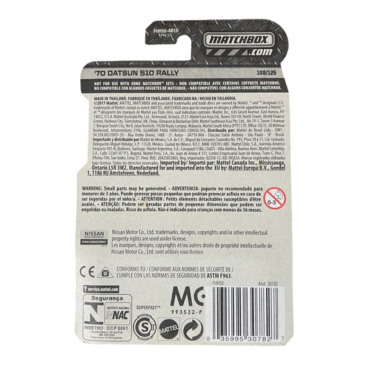 Matchbox 70 Datsun 510 Rally