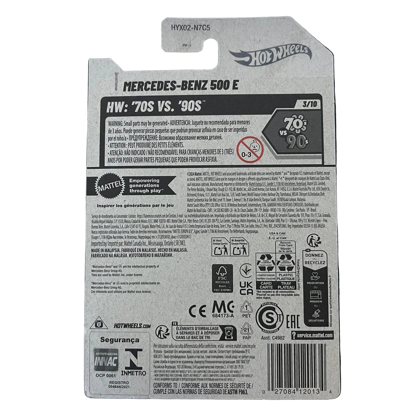 Hot Wheels 70s vs 90s Mercedes-Benz 500 E